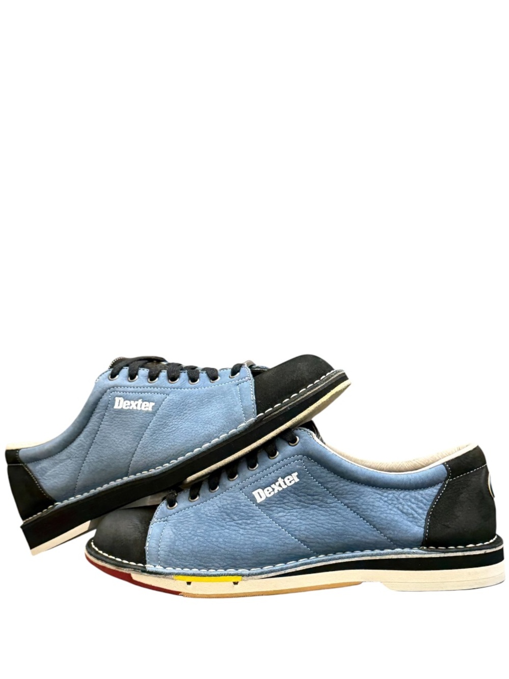 DEXTER - BLUE BLACK SOFT LEATHER HANDCRAFTED BOWLING SHOES